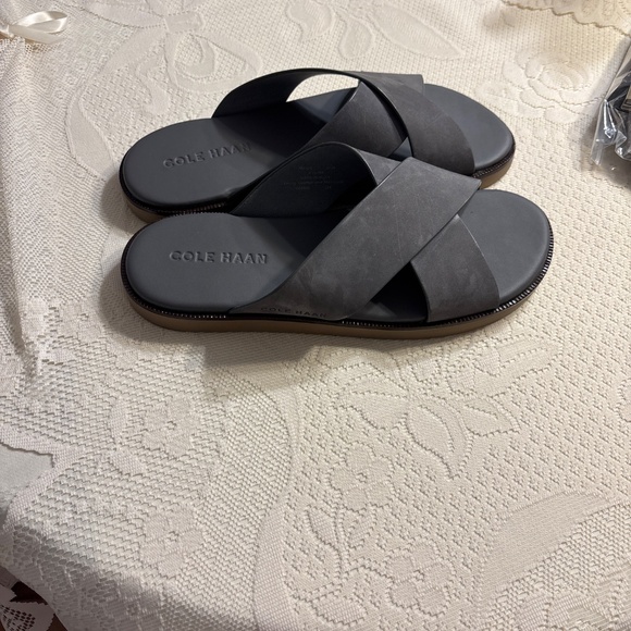 SOLD***COLE HAAN Men's Leather Nantucket Cross Sandals New in Box - Picture 5 of 7